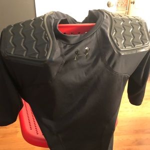under armour youth padded football compression shirt